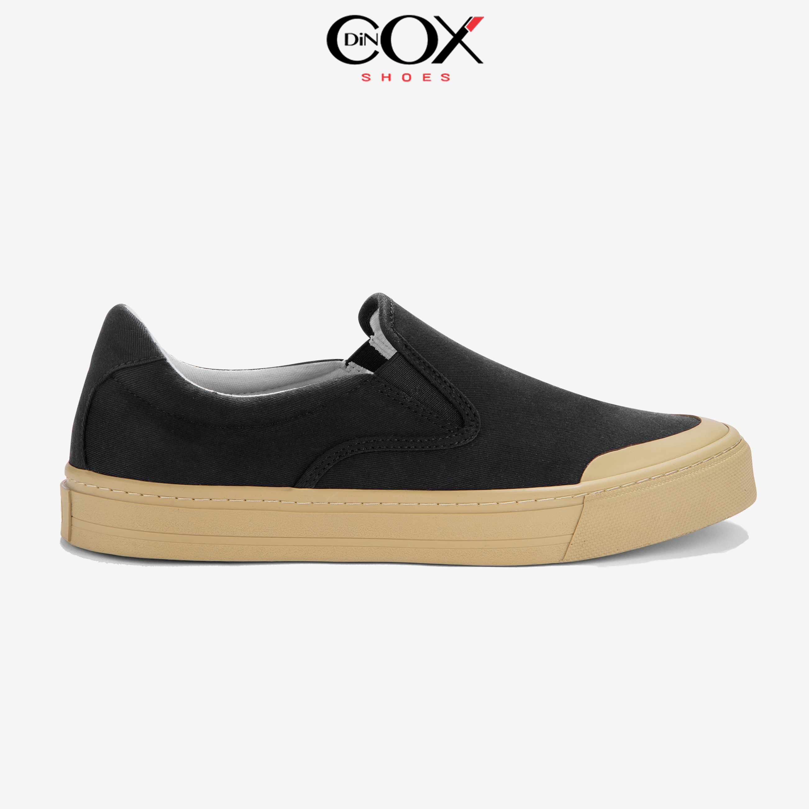Giày Lười Sneaker Vải Nam DINCOX DC20 Black Đơn Giản, Lịch Lãm Dincox