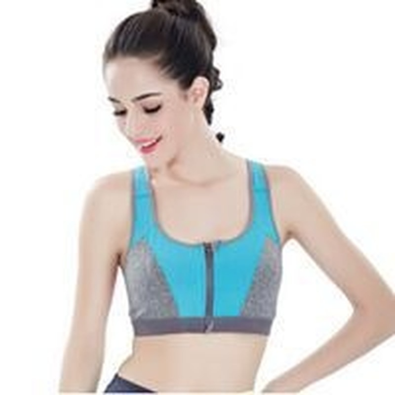 2021 2 Lớp Dây Kéo Phía Trước Áo Ngực Thể Thao Nữ Tập Thể Dục Yoga Bra Tập Hợp Mà Không Vòng Thép Chống Sốc Chạy Thể Thao áo Ngực
