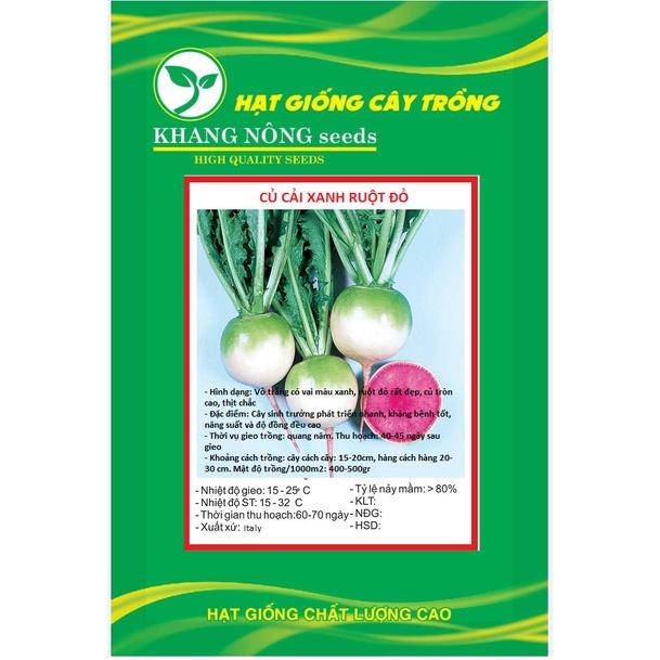 Hạt giống củ cải xanh ruột đỏ F1 KNS3268- Gói 2gram