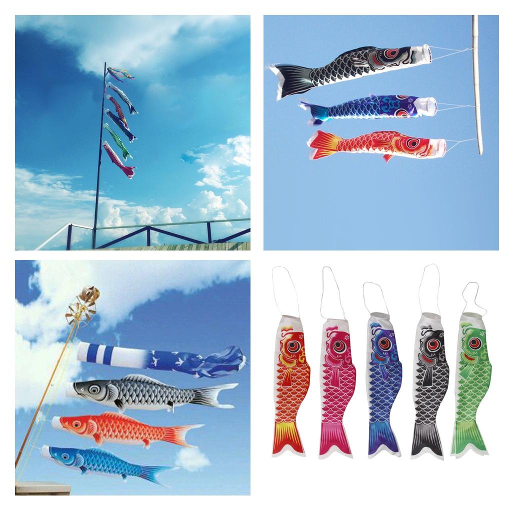 4x Japanese Windsock Koi Nobori Koinobori Wind Streamer   Kite  Boat Decor