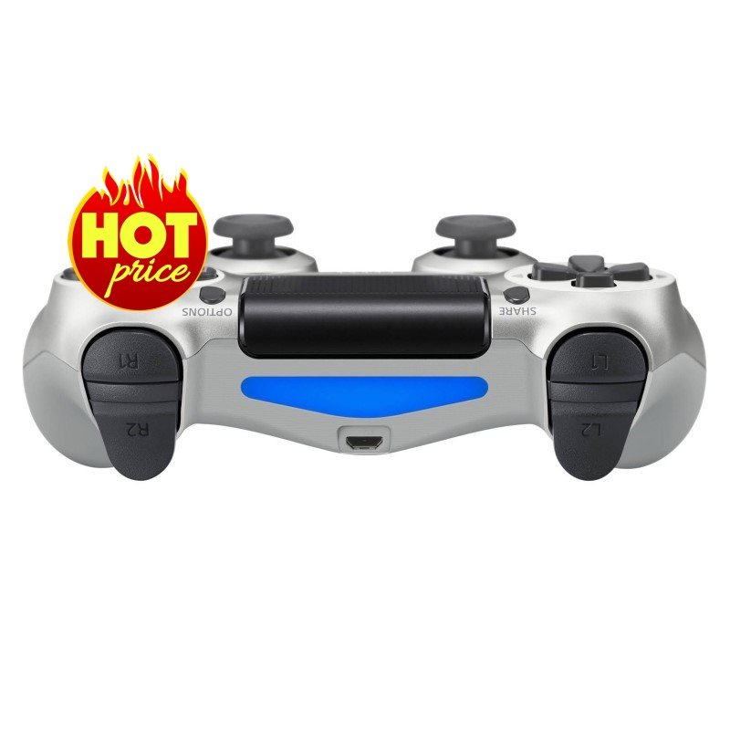 Gamepad Không dây Bluetooth PlayStation Silver cho máy tính - điện thoại - máy game Console PS/4