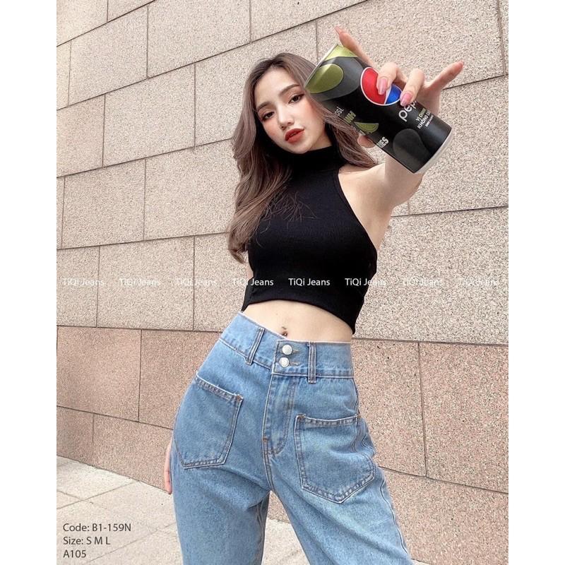 Quần bò baggy 2 khuyu