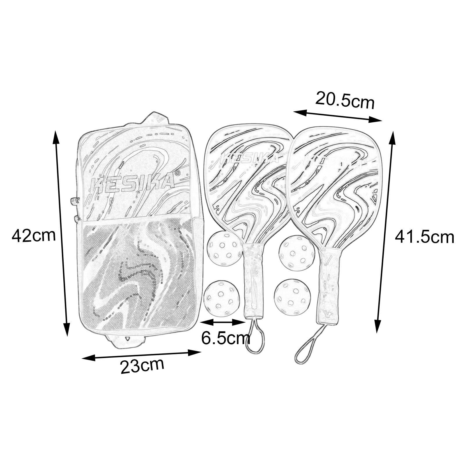 Pickleball Racket Set 4 Balls and Carry Bag Comfort Grip Pickleball Racquets