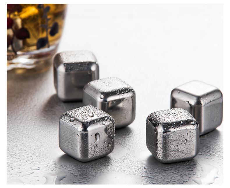 Bộ 8 Viên Đá Inox 304 Không Tan - 16X11X3.5Cm - Hàng Chất Lượng