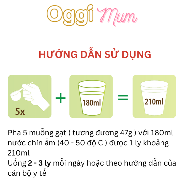 Sữa bột OGGI Mum 900g giúp thai kì khỏe mạnh, tăng cường đề kháng - VitaDairy