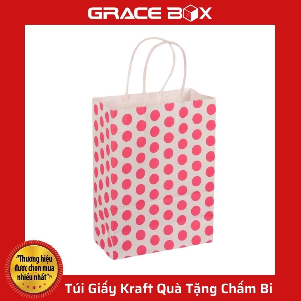 Túi Quà Tặng Giấy Kraft Chấm Bi Xinh Xắn