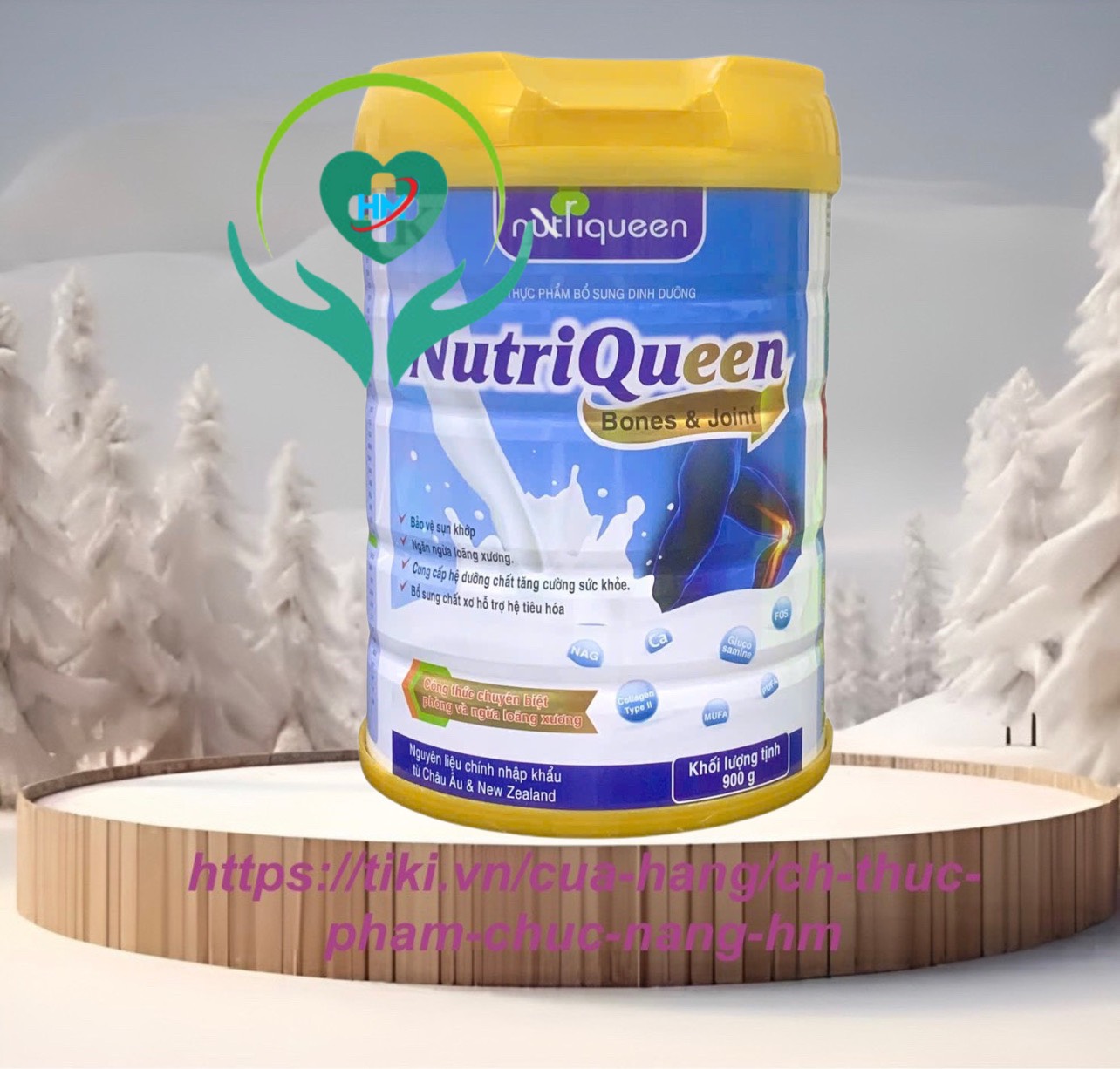 Sữa Bột xương khớp NUTRIQUEEN BONES & JOINTS (Nguyên Liệu Nhập Khẩu Từ Châu Âu và New Zealand ) Lon 900g