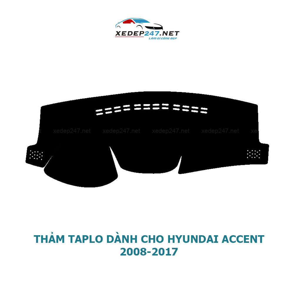 Thảm Taplo dành cho xe Hyundai Accent 2008 đến 2022 chất liệu Nhung, da Carbon, da vân gỗ