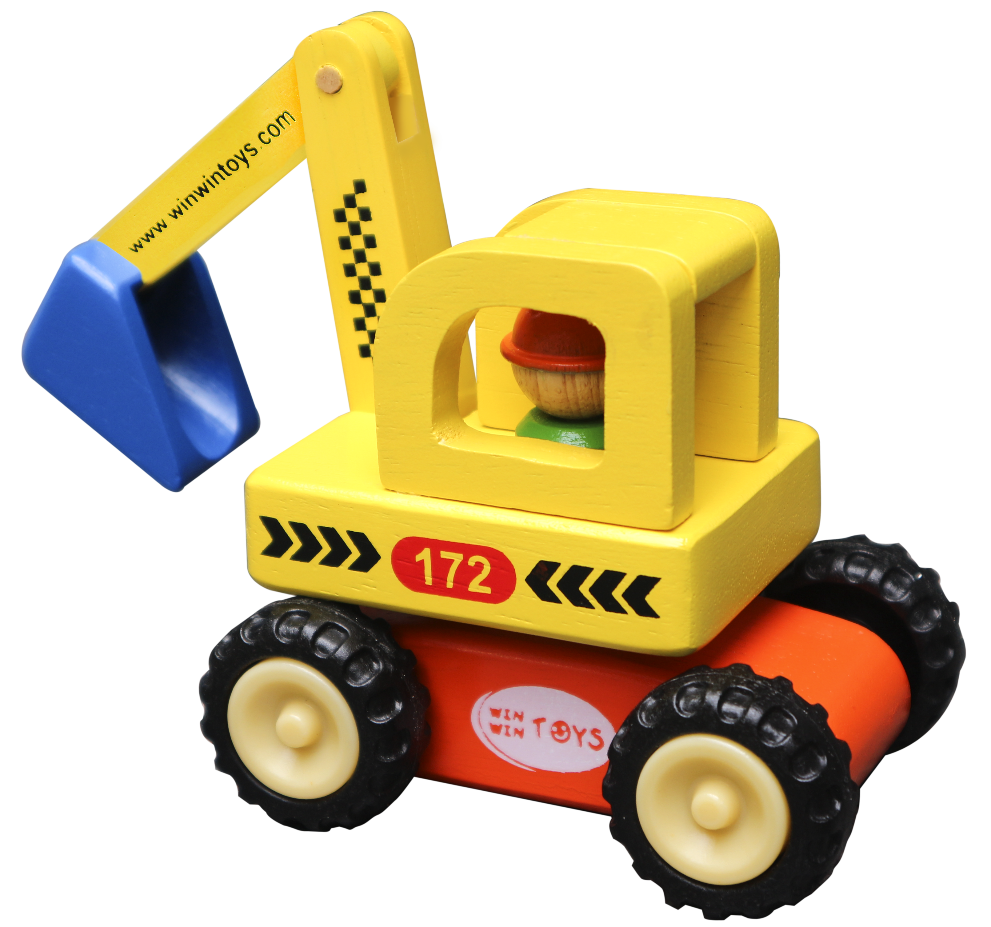 Đồ chơi mô hình xe cho bé, Xe Máy Xúc - Đồ chơi gỗ Winwintoys