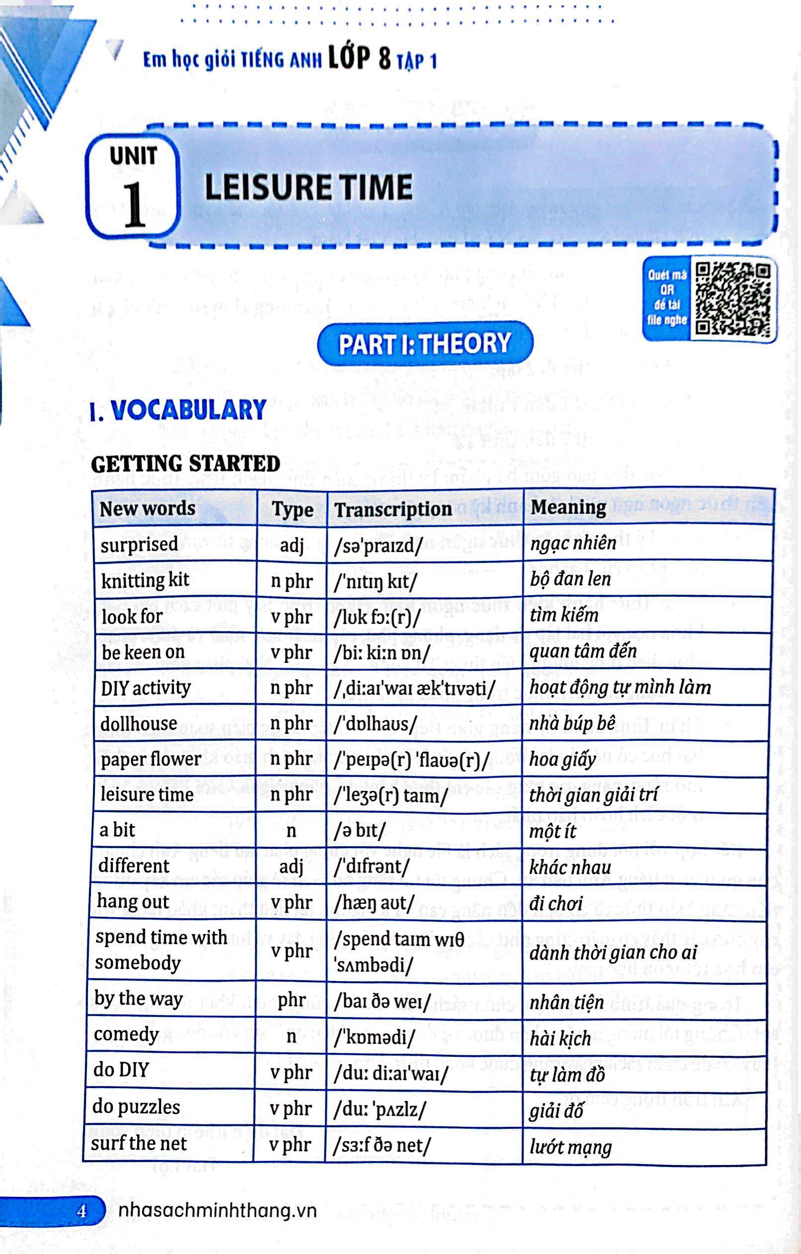 Global Success - Em Học Giỏi Tiếng Anh Lớp 8 - Tập 1 (Có Đáp Án)