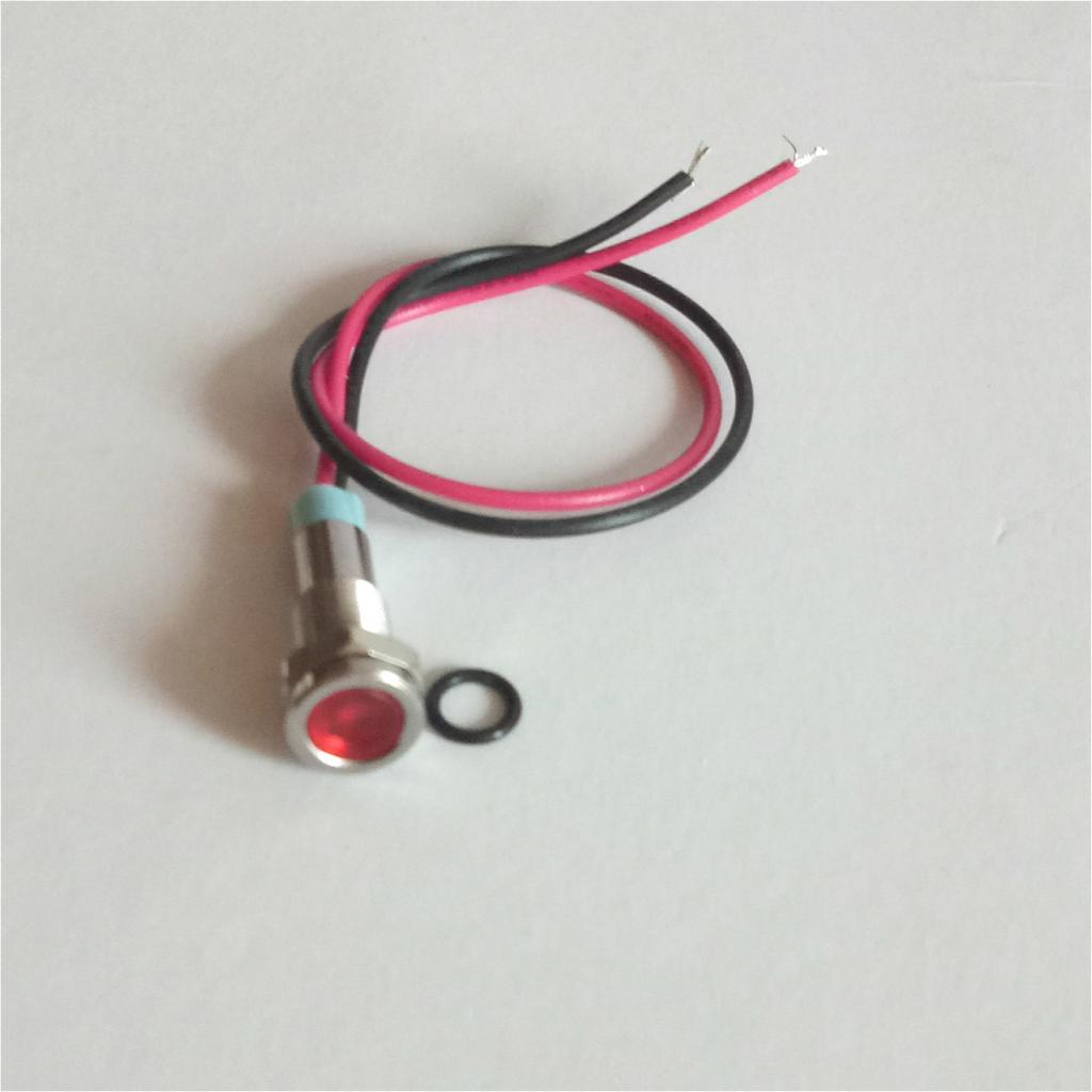 Nguồn Tín Hiệu 220 V Cung Cấp Nguồn Tín Hiệu LED Kim Loại Đèn Báo Với Dây Dẫn