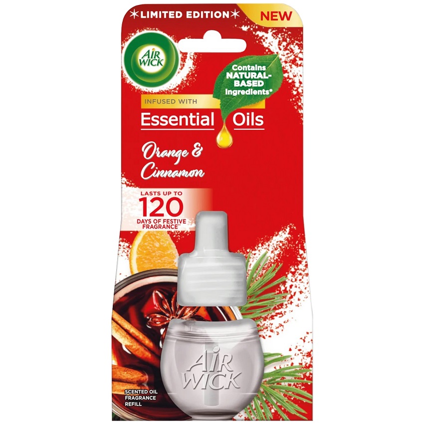 [26 mùi hương] Chai tinh dầu cắm điện Airwick thay thế (Refill) 19ml, điện 220V dùng thay thế trong bộ tinh dầu cắm điện