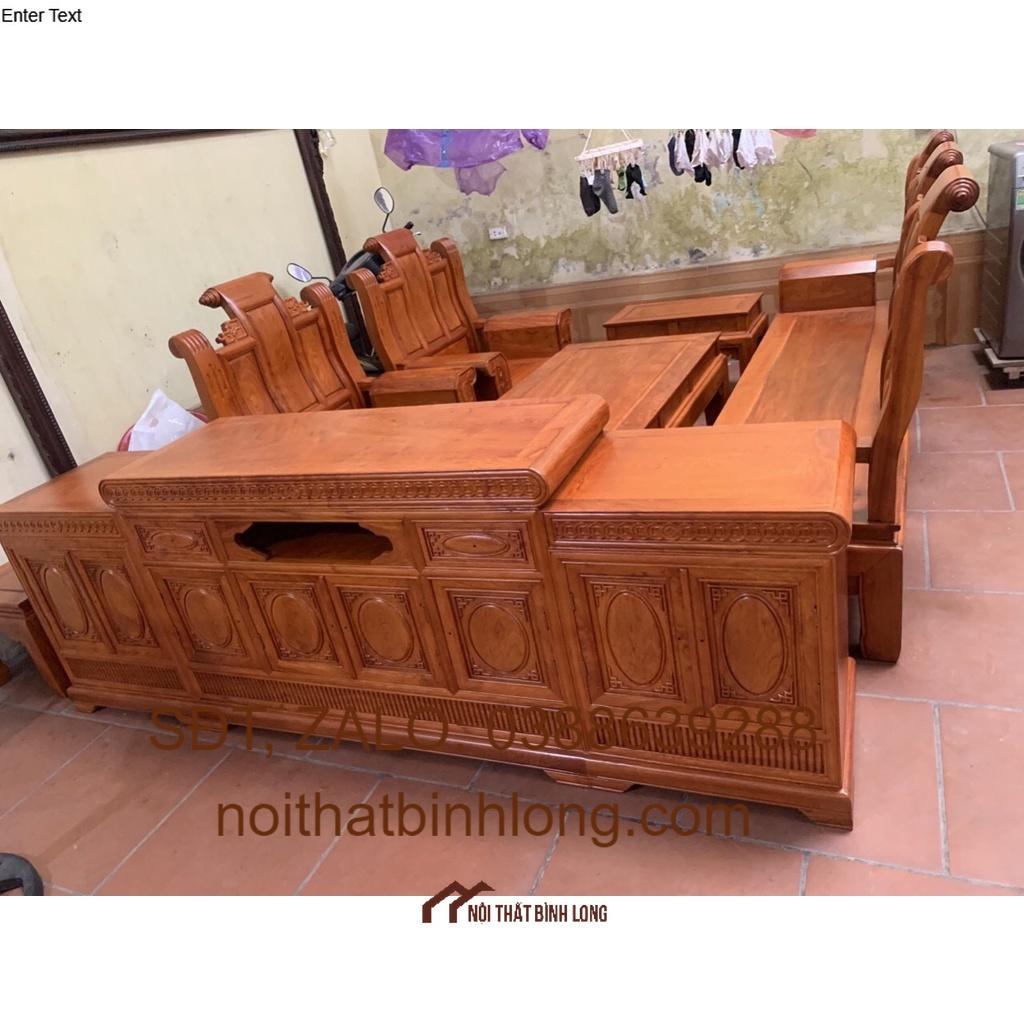 Bộ bàn ghế Âu Á hộp cuốn thư gỗ hương đá