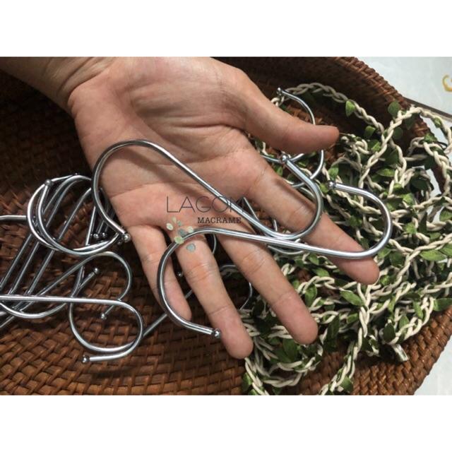 Móc sắt chữ S phụ kiện handmade, móc treo mành macrame, đồ thủ công