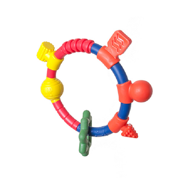 Đồ Chơi Trẻ Sơ Sinh 3 Tháng | Phát Triển Đôi Tay Two Hands Teething Ring - Brain Builder BB078 Độ tuổi: Từ 3 tháng