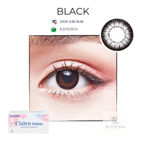 Kính áp tròng màu đen Clalen Vuticle cho đôi mắt tự nhiên và rạng rỡ(có đến 10 độ)