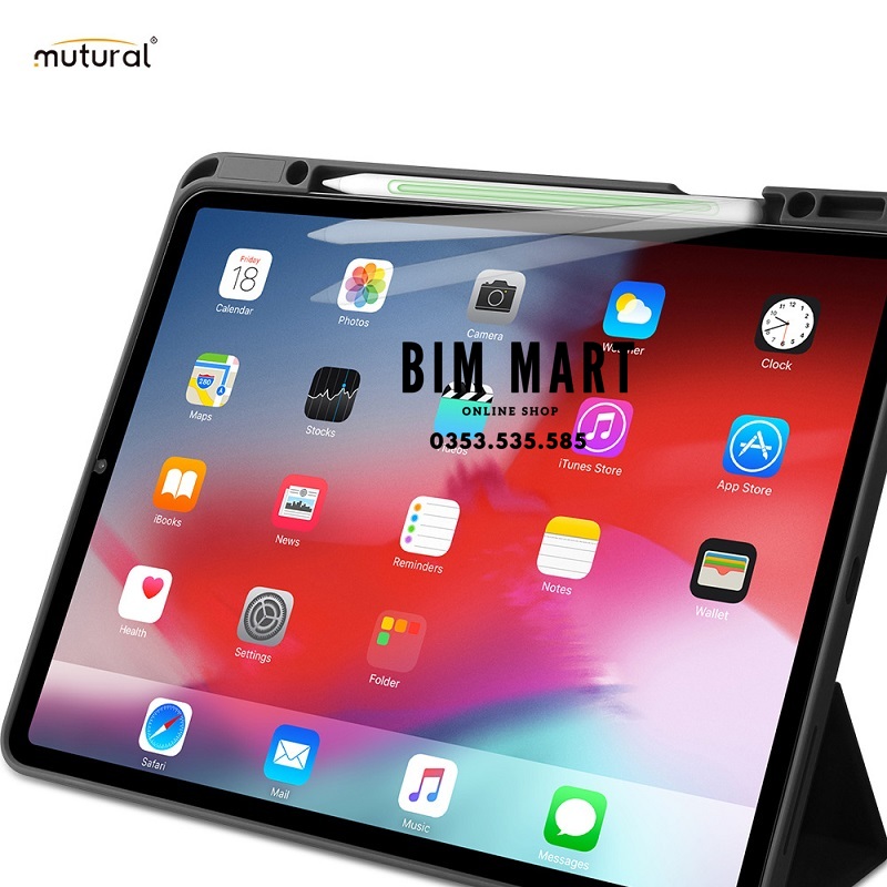 Bao da dành cho iPad 10.9 2022 chính hãng Mutural chống sốc kèm khay bút - Hàng nhập khẩu
