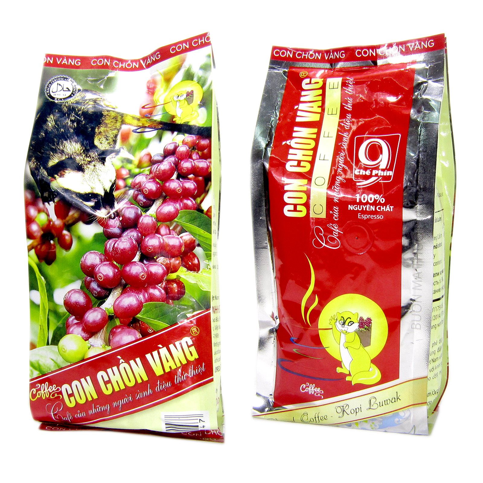 Cà Phê Rang Xay Pha Phin Số 9 Con Chồn Vàng - Túi 500Gr