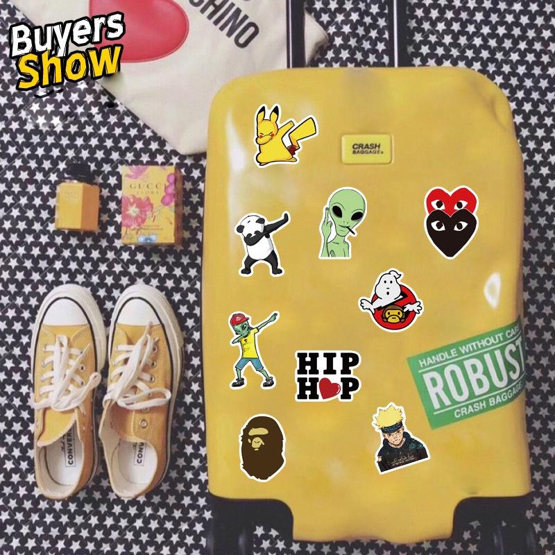 Set 100 Cái STICKER HIP HOP Đường Phố Chống Thấm Nước Trang Trí Điện Thoại , Laptop , Vali Siêu Cute