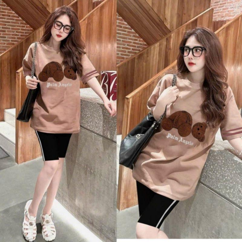 Bộ đồ lửng nữ form rộng thêu hình siêu xinh, bộ đồ mặc đi chơi mặc ơ nhà mẫu mới đẹp có bigsize