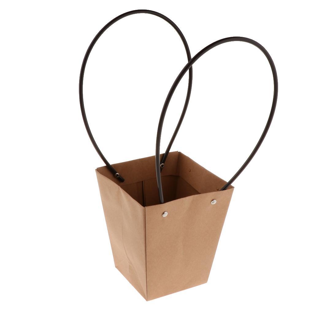 Waterproof Kraft Gift Box Packaging Flower Basket Florist Supply