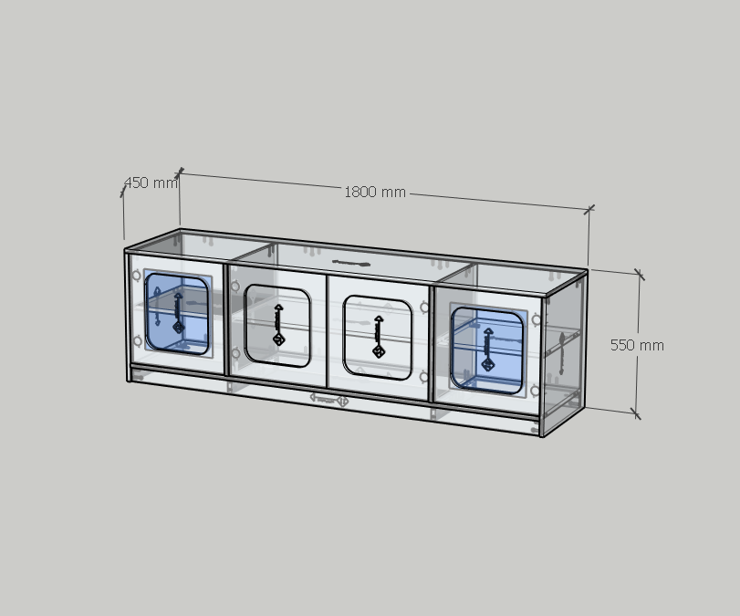 HAPPY FURNITURE , Kệ TV 4 cửa mở - NOAH , KTV_111 , 180cm x 45cm x 55cm DxRxC