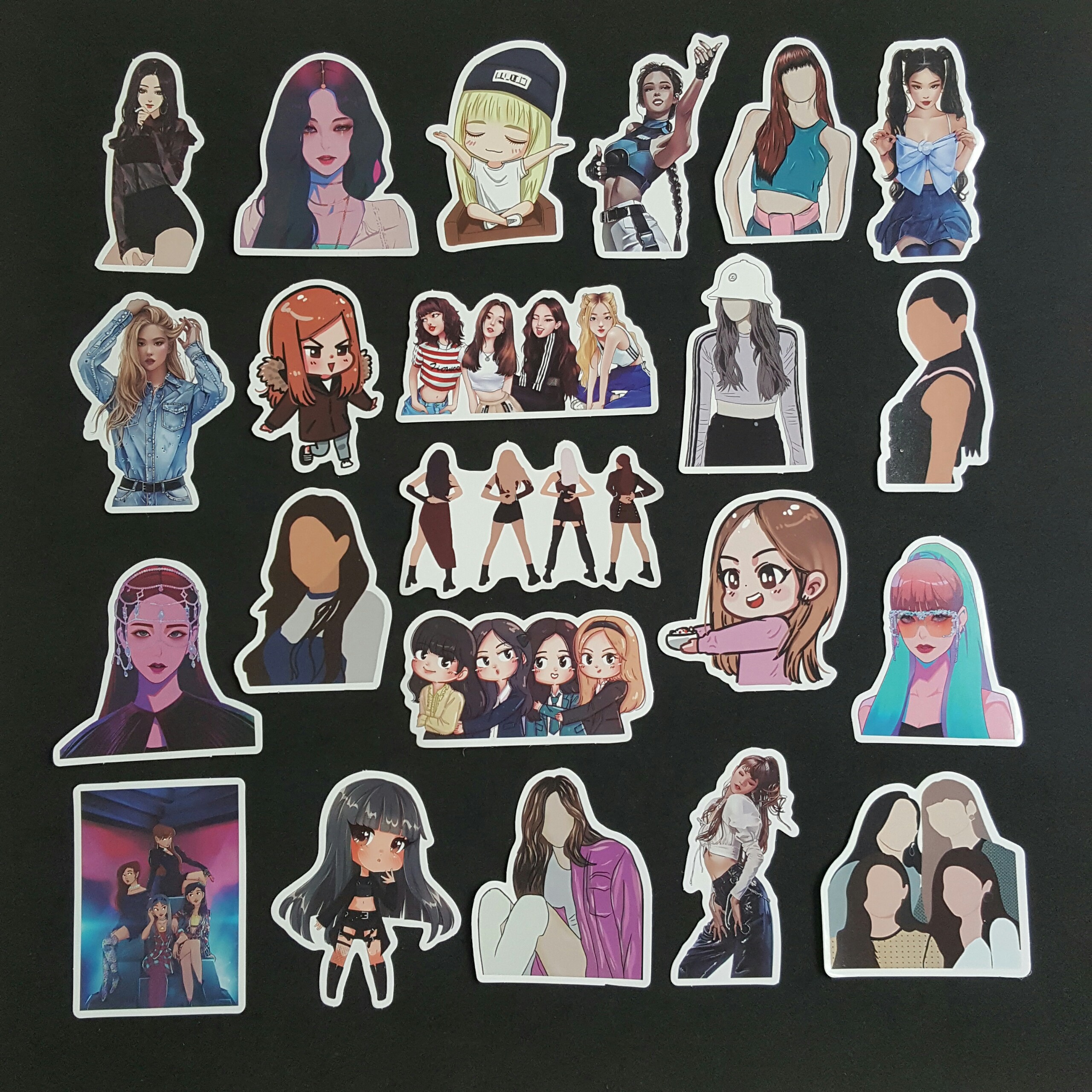 Bộ Sticker dán cao cấp chủ đề BLACKPINK - Dùng dán Xe, dán mũ bảo hiểm, dán Laptop