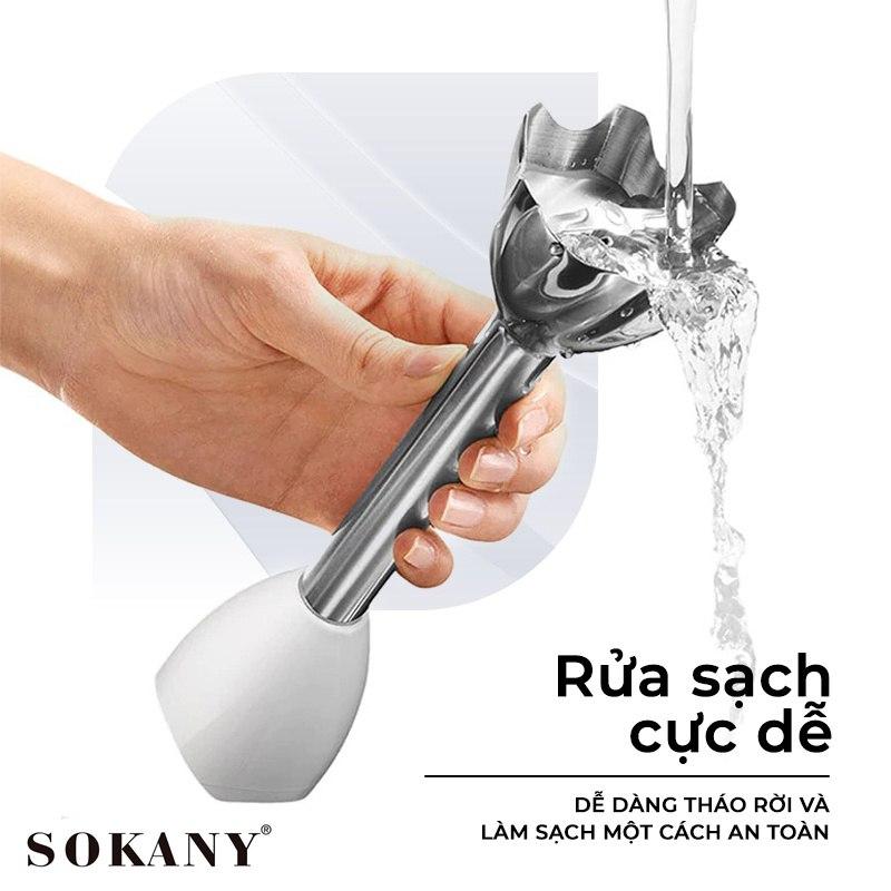 Máy xay cầm tay SOKANY HB-250A công suất 300W lưỡi dao inox siêu bén xay thịt, sinh tố, cháo, gạo - HÀNG CHÍNH HÃNG - DELIYA