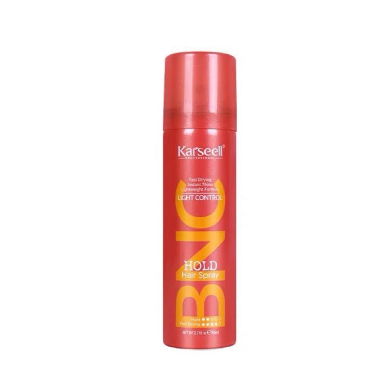 Gôm xịt bóng tóc giữ nếp cứng vừa Karseell BNC Light Control Styling Hold Đỏ Mini 80ml