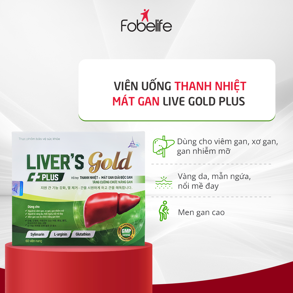 Viên Uống Tăng Cường Chức Năng Gan Cho Người Men Gan Cao Gan Nhiễm Mỡ Viêm Gan Liver Gold plus