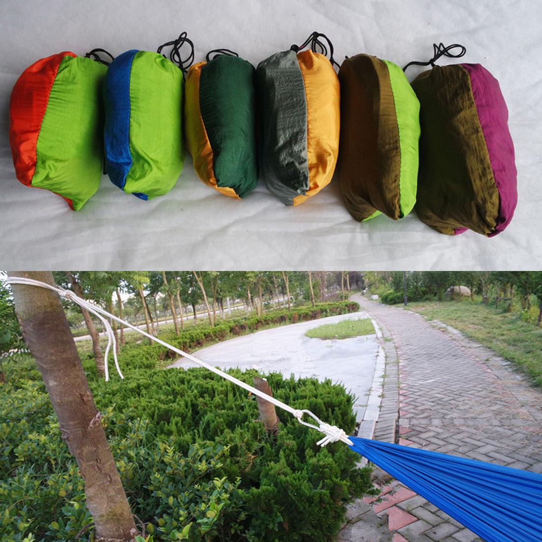 Võng Đa Màu Sắc 2 Người Võng Dù Di Động Cắm Trại Sinh Tồn Vườn Săn Bắn Giải Trí Hamac Du Lịch Đôi Người