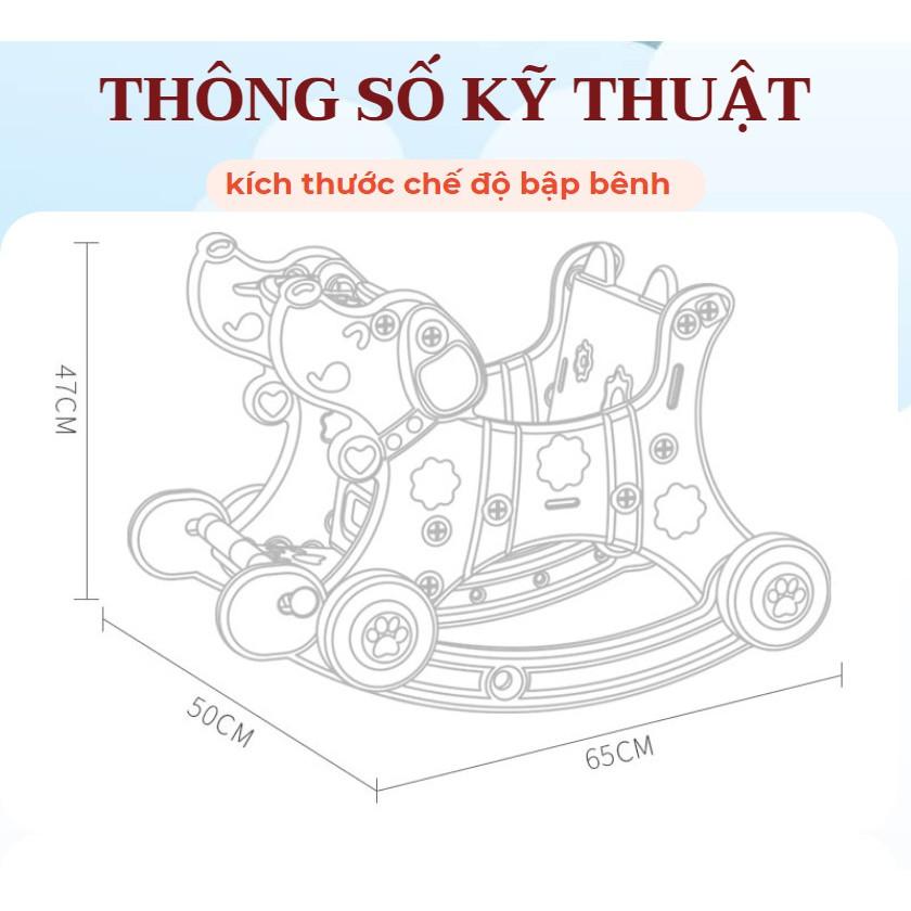 Ngựa bập bênh kiêm xe đẩy cho bé 5 trong 1