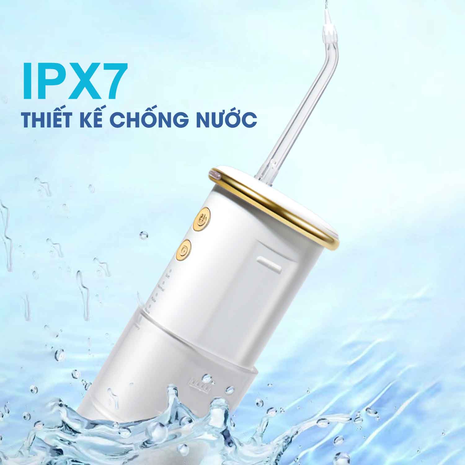 Máy tăm nước du lịch cao cấp WaterPush CY-1000 New Version - Siêu nhỏ gọn - Máy lỗi đổi mới nguyên seal 1 năm tận nhà