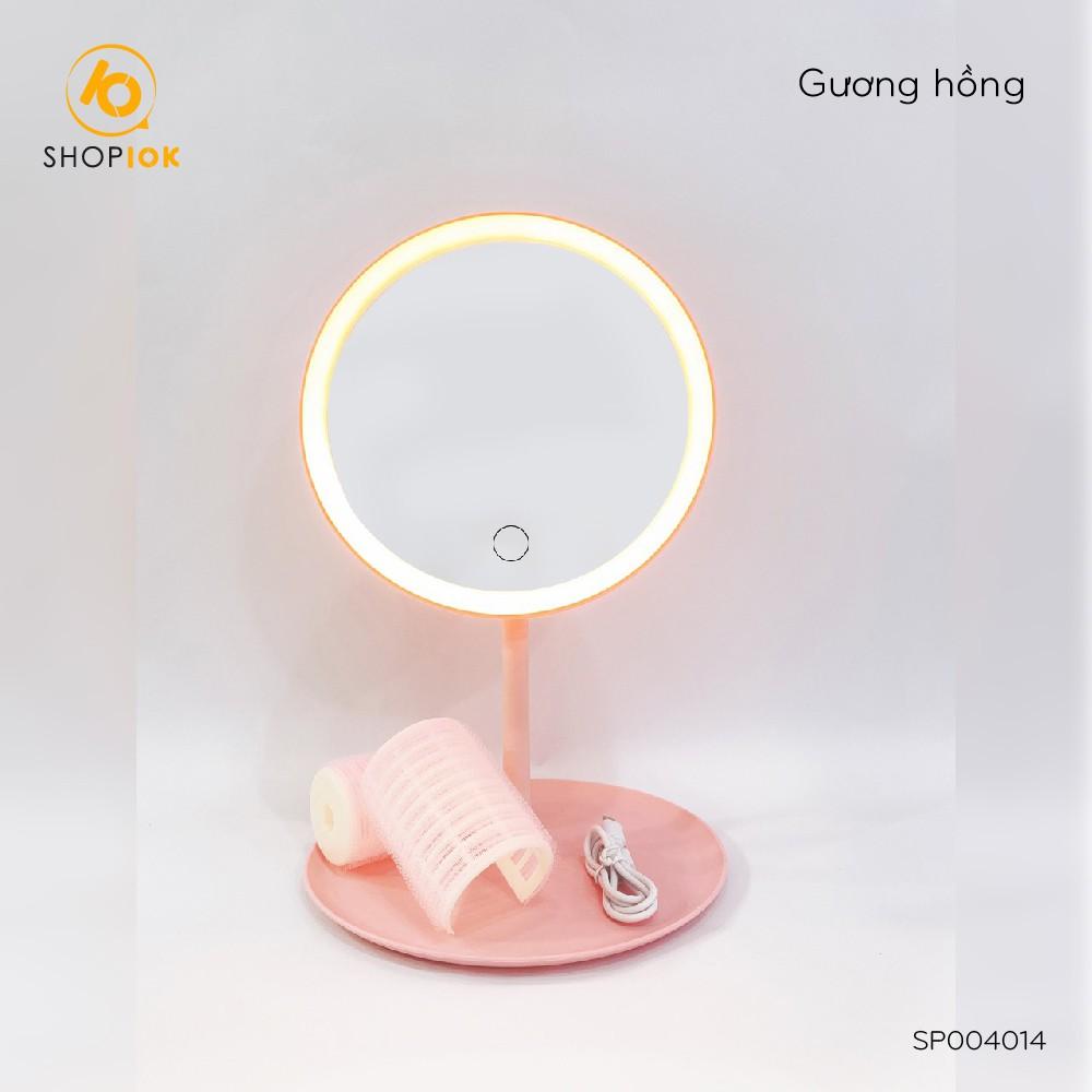 Gương để bàn trang điểm có đèn led cảm ứng SHOP10K - SP004014