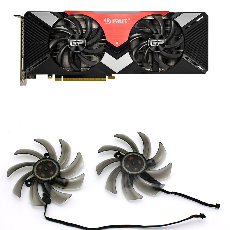 87MM 2PCS 4PIN GA91S2U RTX 2080 Cooling Fan For PALIT GeForce RTX 2080 Dual Graphics Video card DC12V 0.40A
