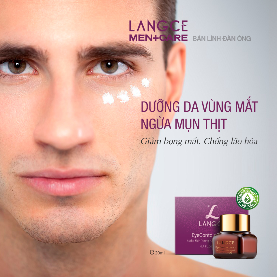 KEM DƯỠNG DA VÙNG MẮT NGỪA MỤN THỊT - CHỐNG THÂM - NHĂN 20ml LANGCE dành cho Nam