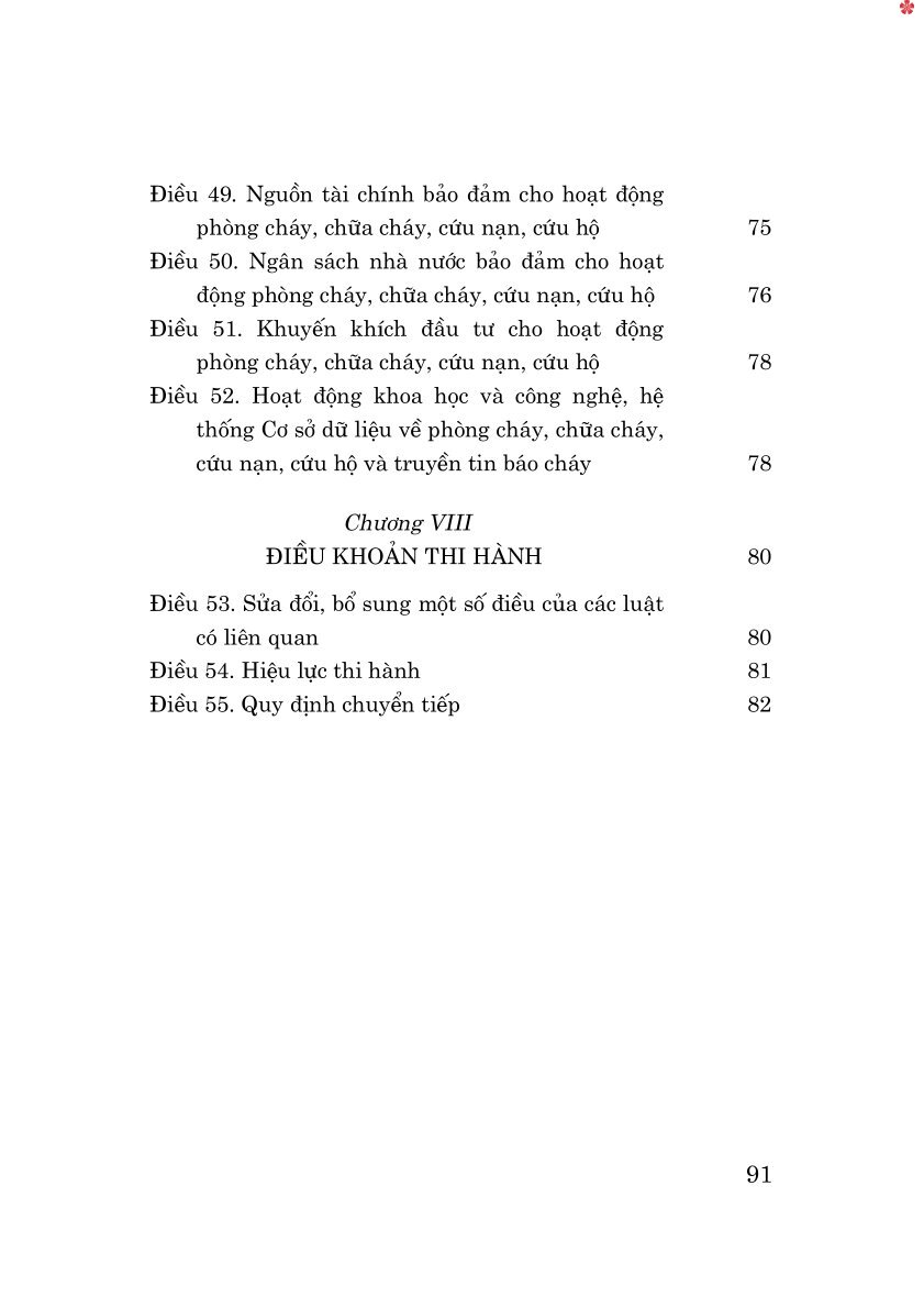 Luật phòng cháy, chữa cháy và cứu nạn, cứu hộ năm 2024 - bản in 2025