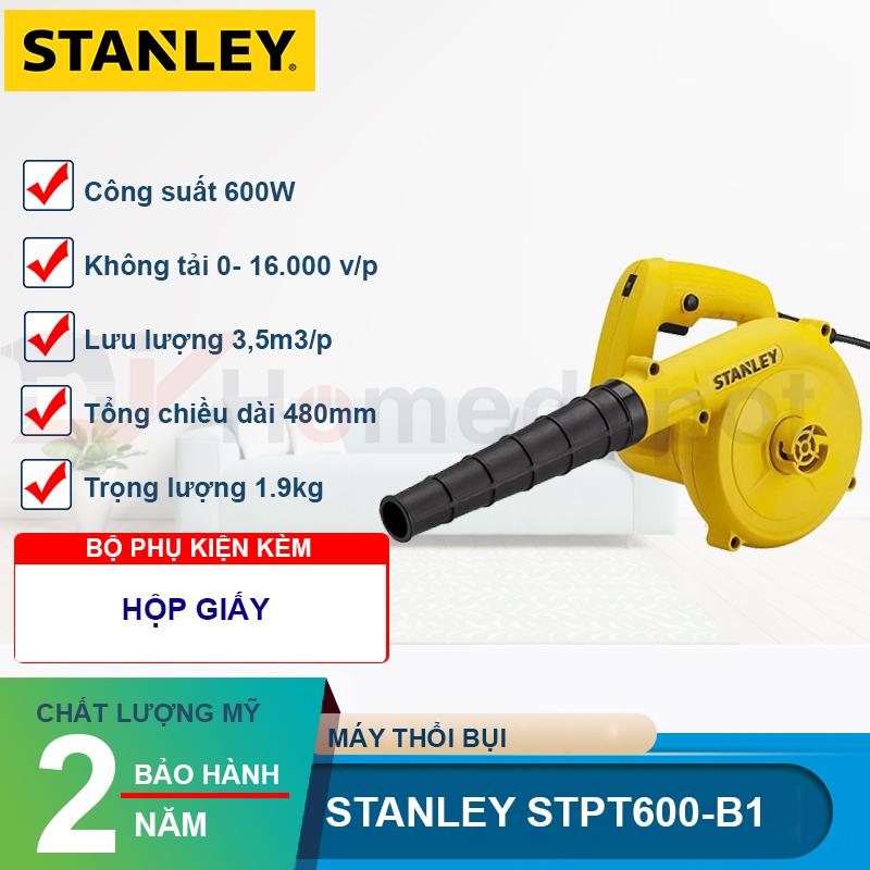 Máy thổi bụi 600W Stanley STPT600-B1