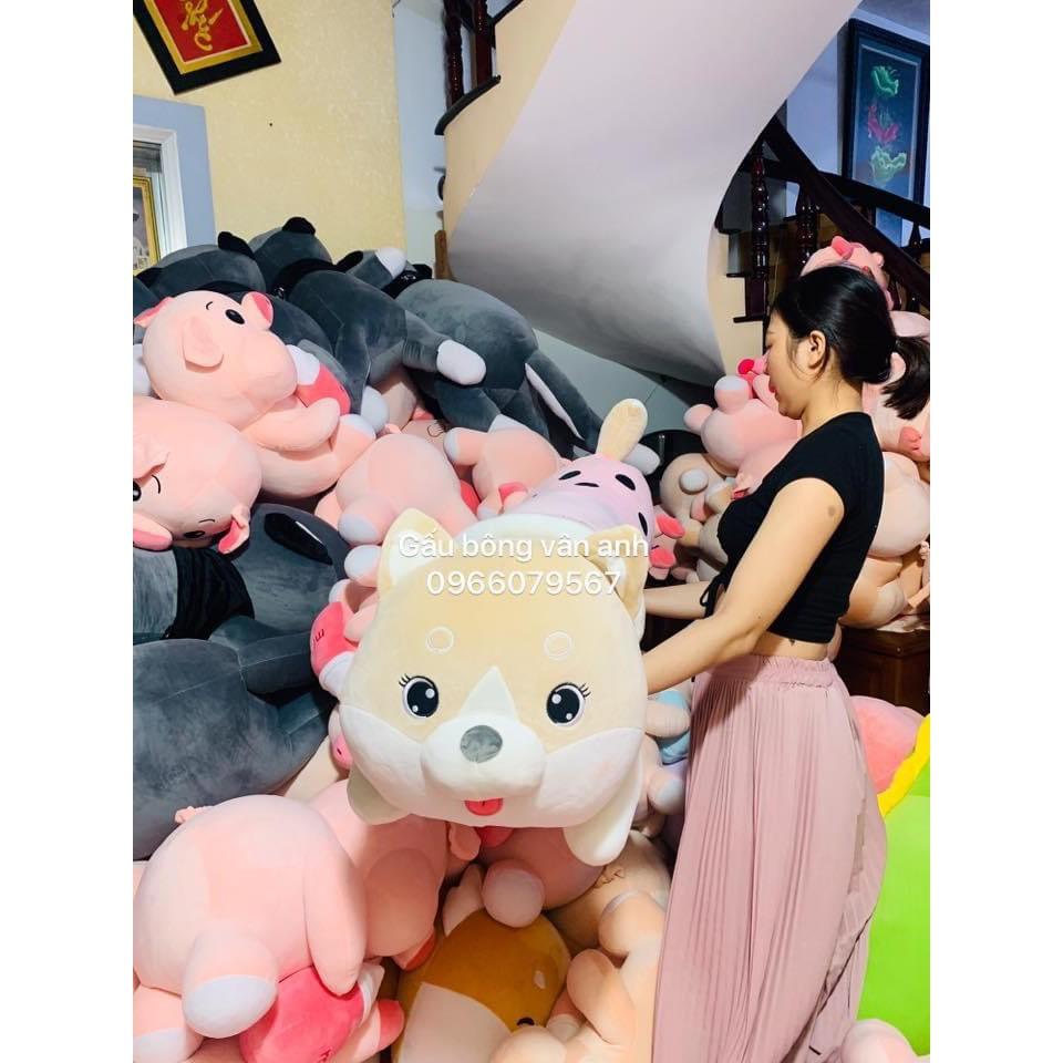 Gấu Bông Chó Trà Sữa , Chó Ôm Bụng Trà Sữa Siêu To -1m2