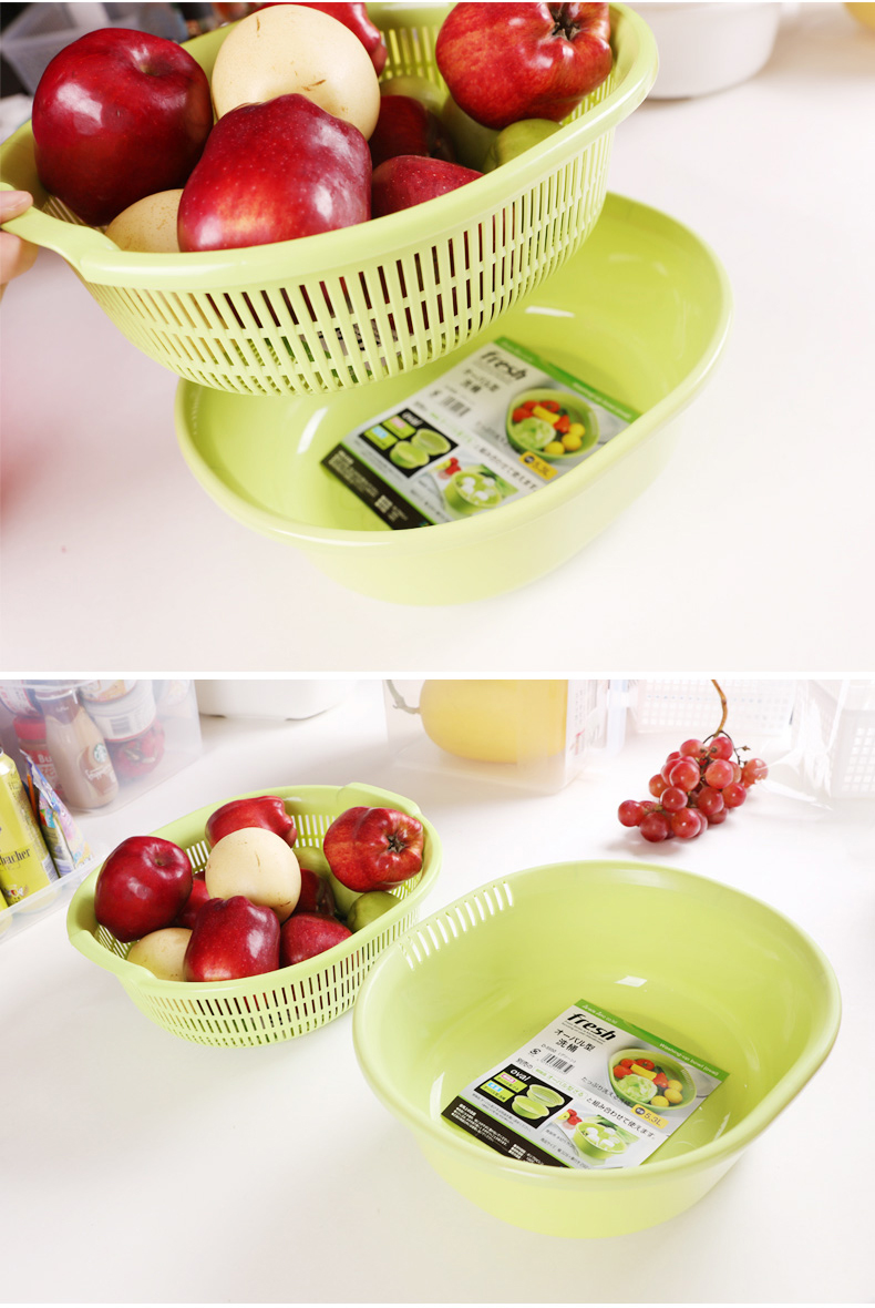 Rổ nhựa Oval Sanada Seiko 5.3L cao cấp tiện dụng - Hàng nội địa Nhật Bản.