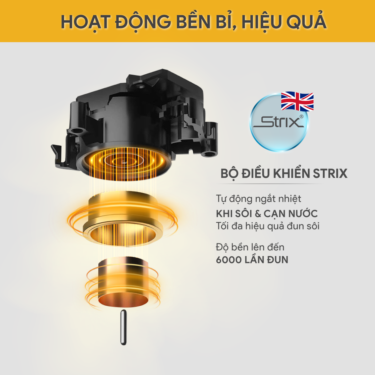 Ấm Đun Siêu Tốc BlueStone KTB-3418 1.7 Lít 1850-2200W - Hàng Chính Hãng