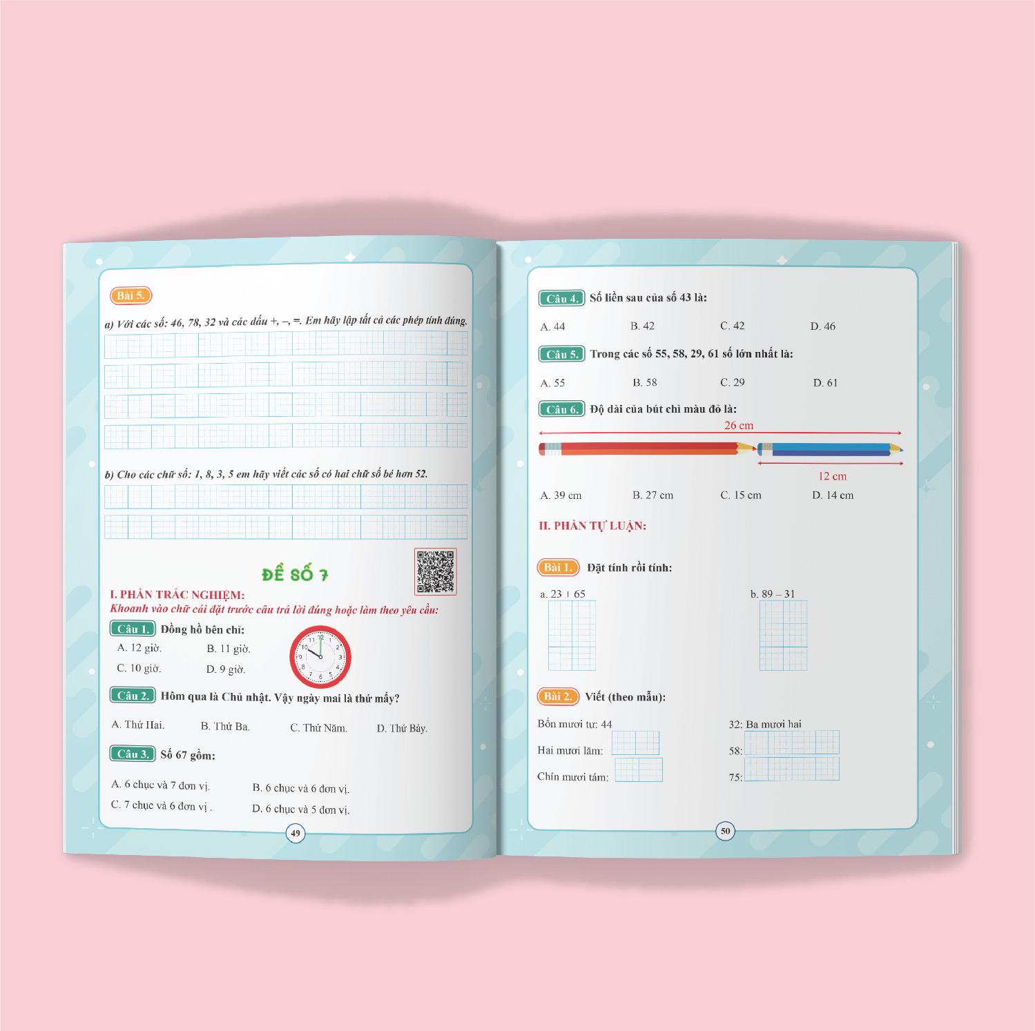 Bộ ÔN HÈ Lớp 1 (Toán + Tiếng Việt) - Dành cho học sinh lớp 1 lên lớp 2 - Theo chương trình SGK mới nhất