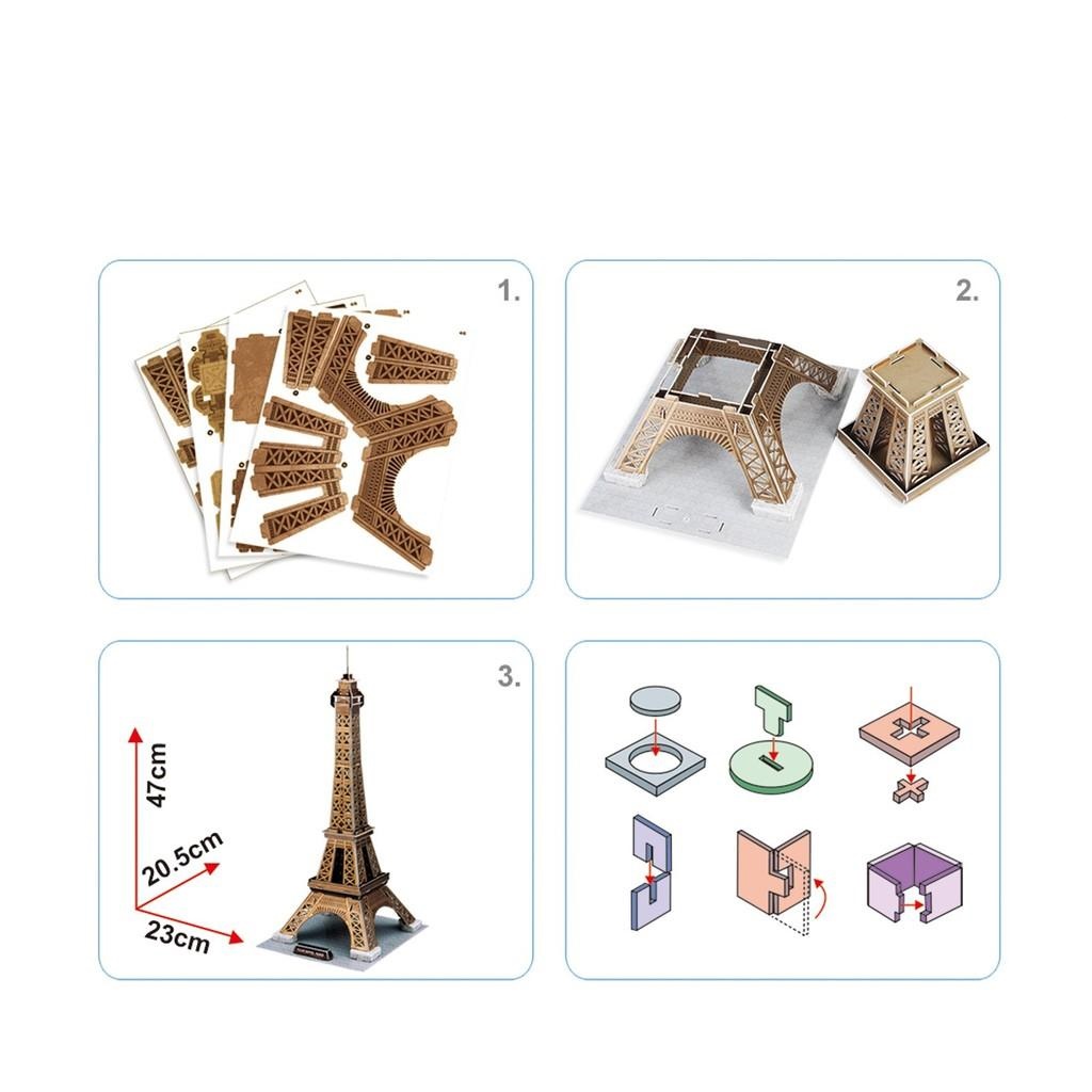 Mô hình giấy 3D - Eiffel Tower (France) C044h