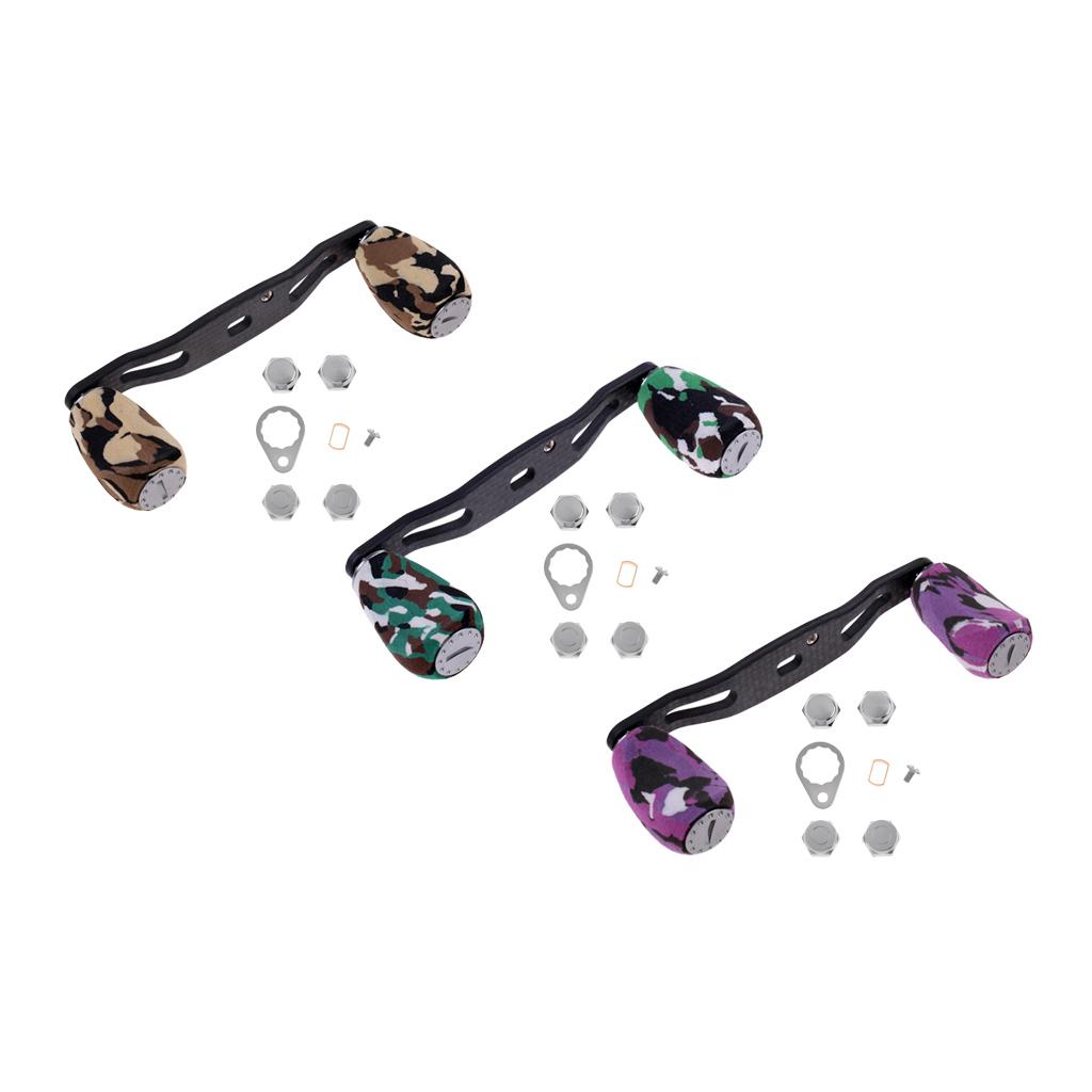 Carbon Fiber Fishing Reel Handle DIY for Baitcasting Reel Replacement Yellow