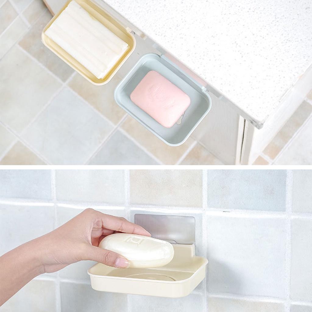 Hộp đựng bánh xà phòng treo tường thoát nước hộp đựng bánh xà bông dán tường hình mặt cười babo
