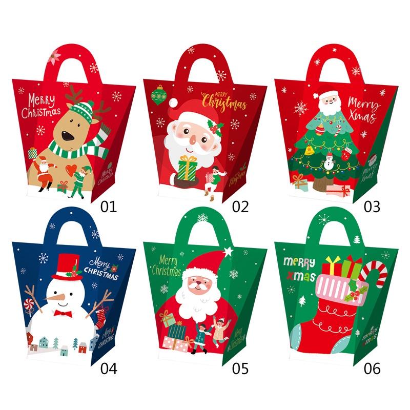 Set 5 túi giấy đựng bánh kẹo họa tiết giáng sinh dễ thương