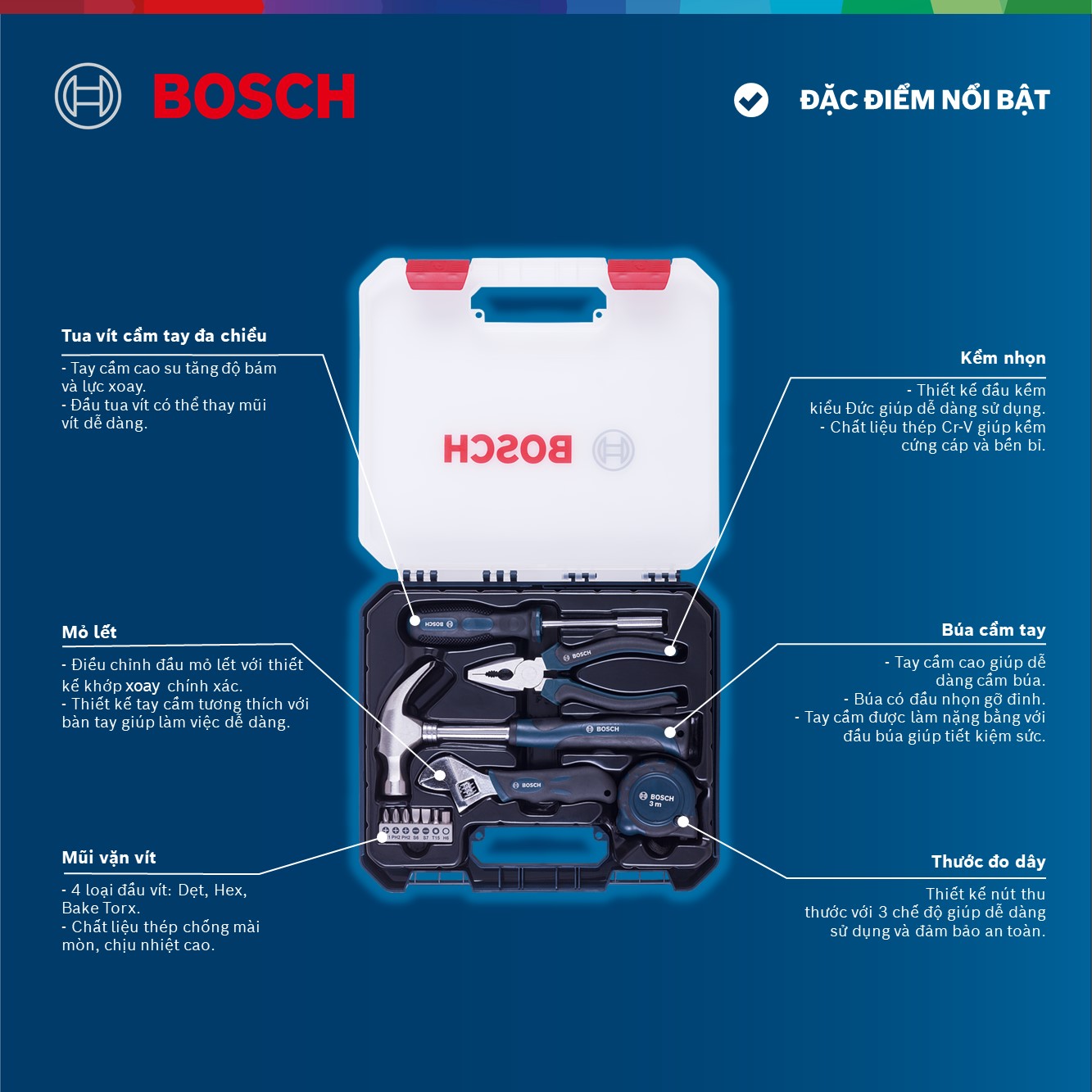 Hình ảnh Bộ Dụng Cụ Đa Năng 12 Món Bosch