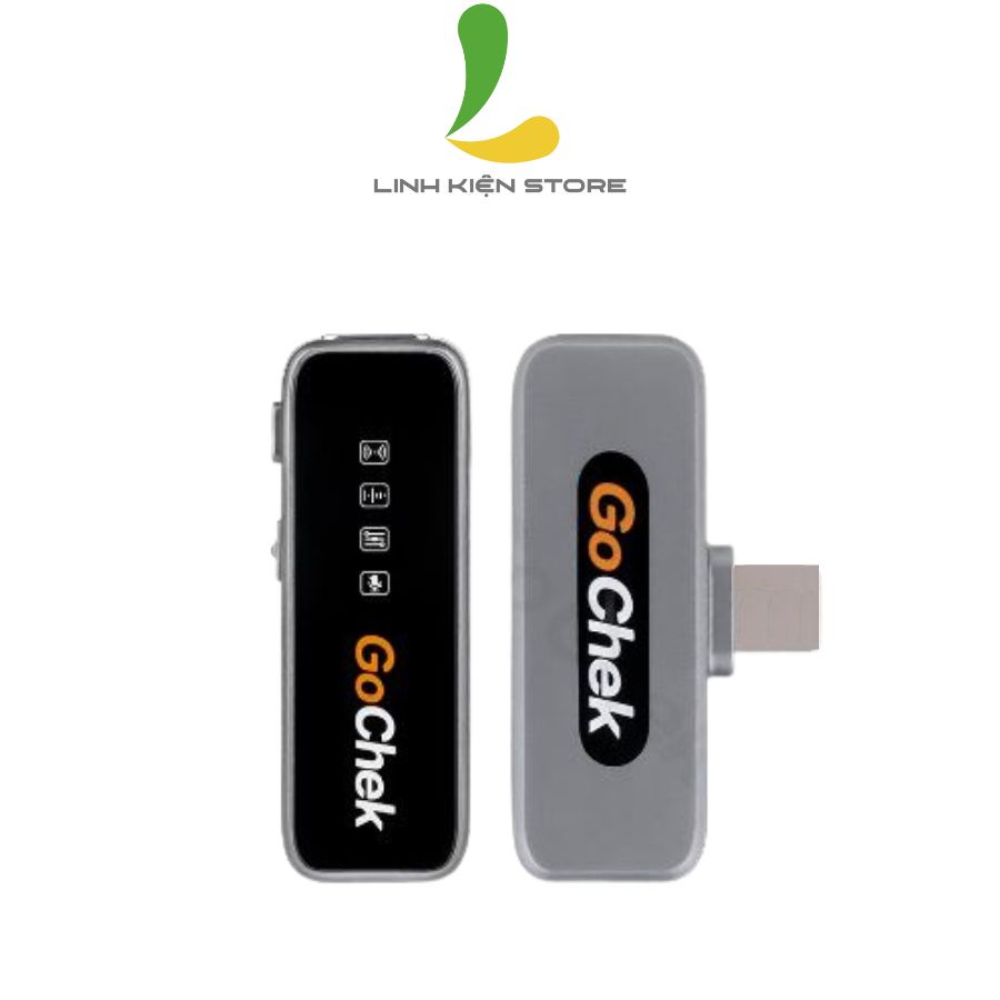 Micro thu âm không dây GoChek A02 Ultra / A02 - Thiết bị ghi âm kẹp ve áo cổng cắm Lightningg chuyên dụng cho IPHONEE/ IOSS/ IPADD - Hàng chính hãng