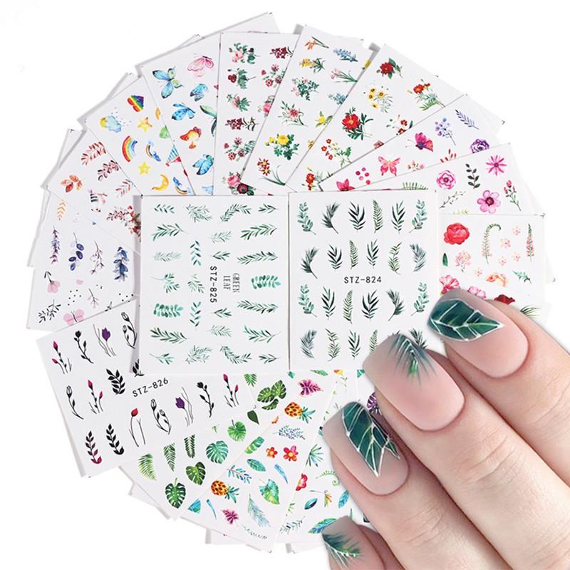 Set 29 sticker họa tiết xinh xắn kiểu bóng nước trang trí móng nghệ thuật