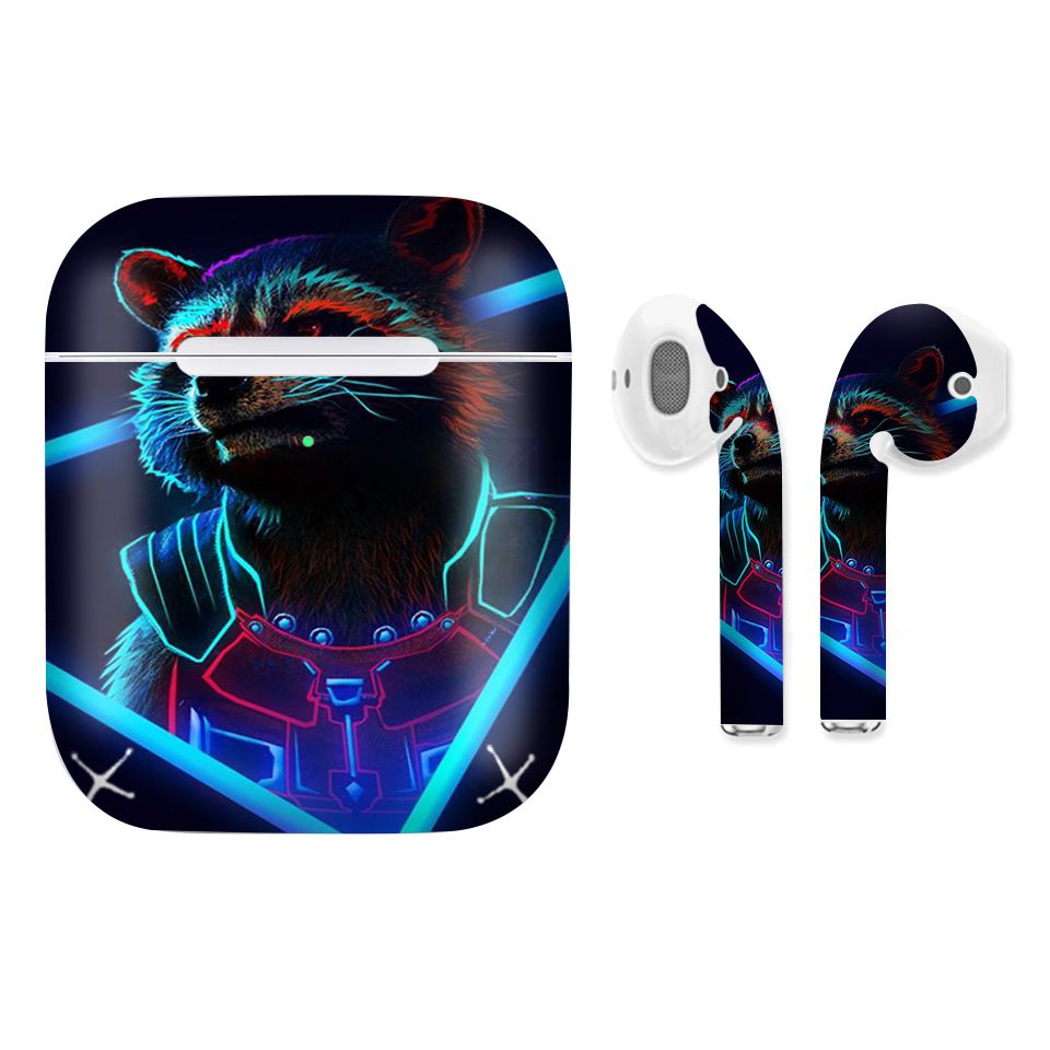 Miếng dán skin chống bẩn cho tai nghe AirPods in hình siêu anh hùng - SAH0023 (bản không dây 1 và 2